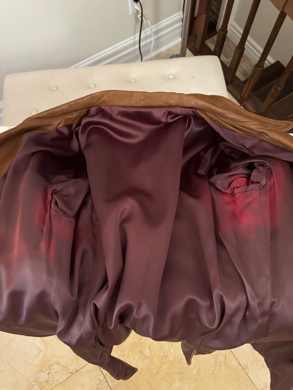 Zara Brown Leather Button-Front Jacket - Picture 11 of 15